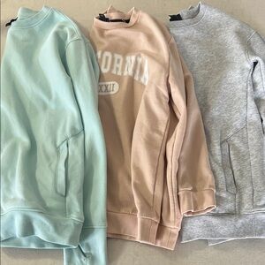 Target Pastel Crewneck Sweatshirts - Mint, Blush, Gray